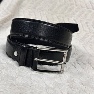 Gennaro Di Palma  Made in Italy Men's Belt Genuine Leather BLack , Silver 40